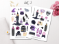 Preview: Halloween witch girl sticker set